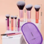 ست براش ده عددی مسافرتی طرح شین همراه کیف