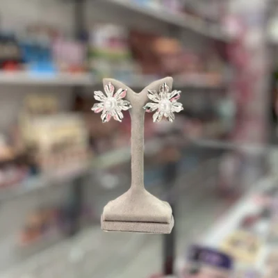 گوشواره استیل مرواریدی طرح گل