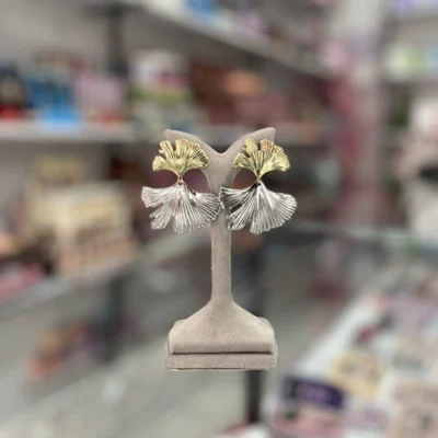 گوشواره فلزی برگی