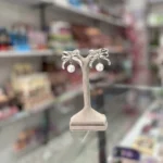 گوشواره پاپیونی و مرواریدی